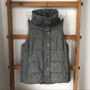 Heather Gray Fleece-Lined Wool Vest